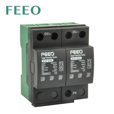 2P 1000VDC T1+T2-overspanningsbeveiligingsapparaat